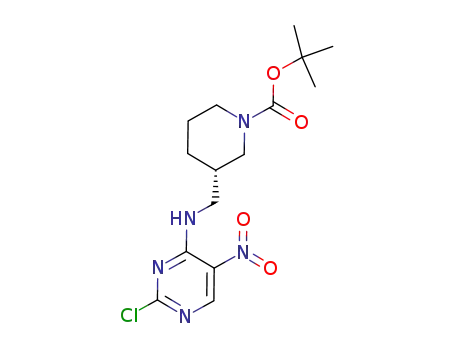 (S)-tert-butyl 3-((2-chloro-5-nitropyrimidin-4-ylamino)methyl)piperidine-1-carboxylate
