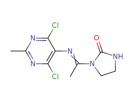 1-[1-((4,6-dichloro-2-methyl-pyrimidin-5-yl)imino)-ethyl]-imidazolidin-2-one