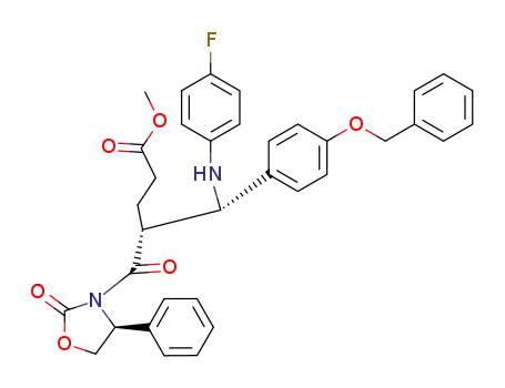 3-[2-(3-methoxy-3-oxopropyl)-3-(4-fluorophenylamino)-3-(4-benzyloxyphenyl)-1-oxopropyl]-4(S)-phenyloxazolidin-2-one