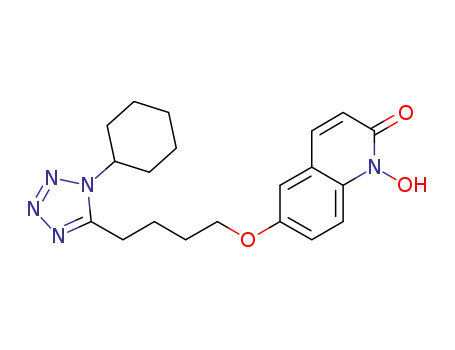 6-[4-(1-cyclohexyl-1H-tetrazol-5-yl)butoxy]-1-hydroxyquinolin-2-one
