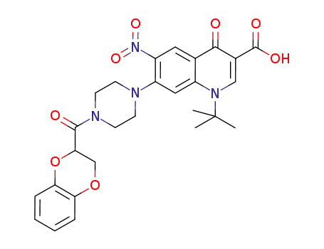 1-tert-butyl-7-(4-(2,3-dihydrobenzo[b][1,4]dioxin-2-ylcarbonyl)piperazin-1-yl)-1,4-dihydro-6-nitro-4-oxoquinoline-3-carboxylic acid