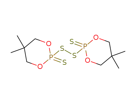 Molecular Structure of 4073-59-0 (Bis(5,5-dimethyl-2-thioxo-1,3,2-dioxaphosphorinan-2-yl)disulfide)