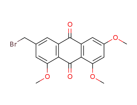 Molecular Structure of 60699-01-6 (9,10-Anthracenedione, 3-(bromomethyl)-1,6,8-trimethoxy-)