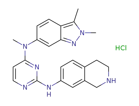N4-(2,3-dimethyl-2H-indazol-6-yl)-N4-methyl-N2-(1,2,3,4-tetrahydroisoquinolin-7-yl)pyrimidine-2,4-diamine hydrochloride