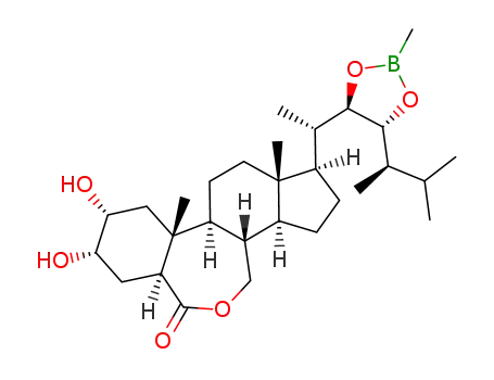 (22R,23R,24R)-2α,3α,22,23-tetrahydroxy-24-methyl-B-homo-7-oxa-5α-cholestan-6-one 22,23-methylboronate