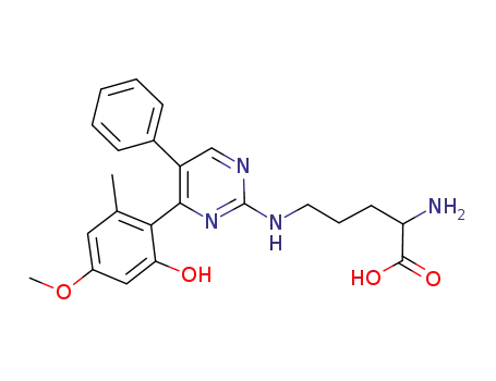 2-amino-5-[4-(2-hydroxy-4-methoxy-6-methylphenyl)-5-phenylpyrimidin-2-ylamino]pentanoic acid