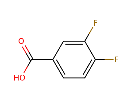 Molecular Structure of 455-86-7 (3,4-Difluorobenzoic acid)