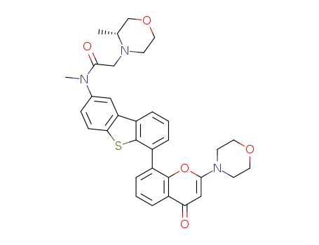 N-methyl-2-[(3R)-3-methylmorpholin-4-yl]-N-[6-(2-morpholino-4-oxo-4H-chromen-8-yl)dibenzo[b,d]thiophen-2-yl]acetamide