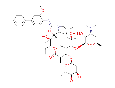 9a,11-O-{N'-[4-(3-methoxy)biphenyl]carbonimidoyl}-9-deoxo-9a-aza-9a-homoerythromycin A
