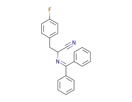 2-((diphenylmethylene)amino)-3-(4-fluorophenyl)propanenitrile