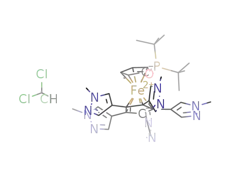 [Fe(C5(C3H2N2CH3)5)(C5H4PO(t-C4H9)2)]*(chloroform)