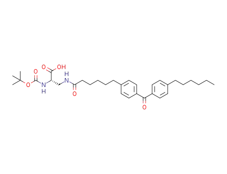 (S)-2-(tert-butoxycarbonylamino)-3-(6-(4-(4-hexylbenzoyl)phenyl)hexanamido)propanoic acid