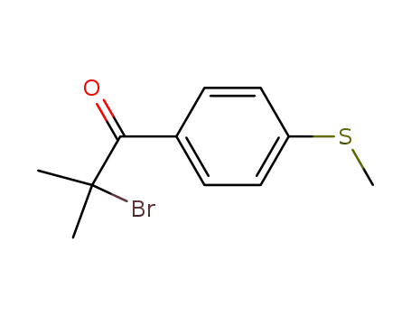 Molecular Structure of 88324-55-4 (1-Propanone, 2-bromo-2-methyl-1-[4-(methylthio)phenyl]-)