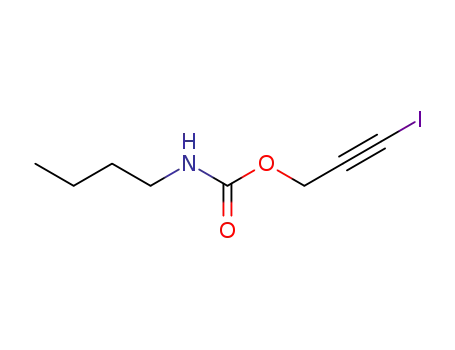 Molecular Structure of 55406-53-6 (Carbamic acid,N-butyl-, 3-iodo-2-propyn-1-yl ester)
