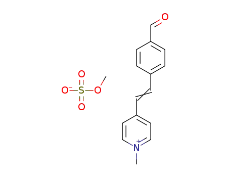 Molecular Structure of 74401-04-0 (N-METHYL-4-(P-FORMYLSTYRYL)PYRIDINIUM METHYLSULFATE)