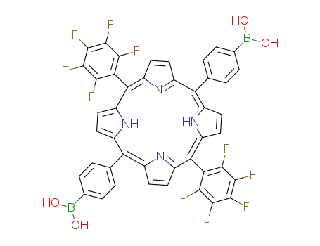 5,15-bis(4-dioxylborylphenyl)-10,20-bispentafluorophenylporphyrin