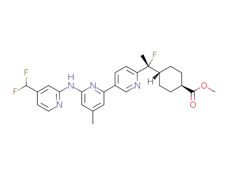 methyl trans-4-[(1R or 1S)-(6-{[4-(difluoromethyl)pyridin-2-yl]amino}-4-methyl-2,3'-bipyridin-6'-yl)-1-fluoroethyl]cyclohexanecarboxylate