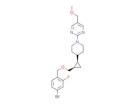 2-(4-((1R,2R)-2-(((4-bromo-2-fluorobenzyl)oxy)methyl)cyclopropyl)piperidin-1-yl)-5-(methoxymethyl)pyrimidine