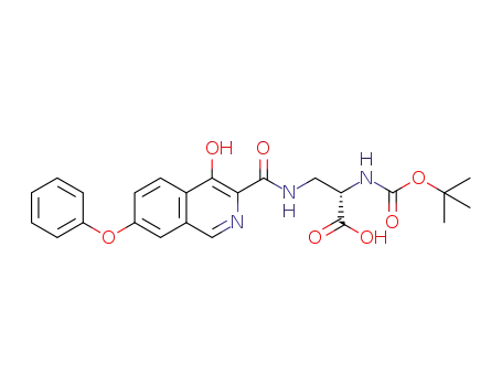 2-(S)-tert-butoxycarbonylamino-3-[(4-hydroxy-7-phenoxyisoquinoline-3-carbonyl)amino]propionic acid
