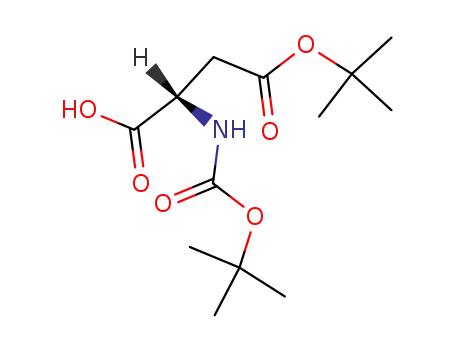 Molecular Structure of 1676-90-0 (Boc-L-aspartic acid 4-tert-butyl ester)