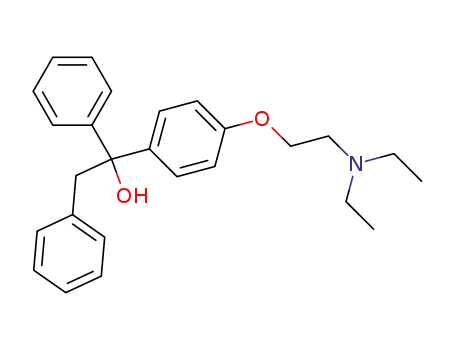 Molecular Structure of 73404-00-9 (alpha-[4-[2-(diethylamino)ethoxy]phenyl]-alpha-phenylphenethyl alcohol)
