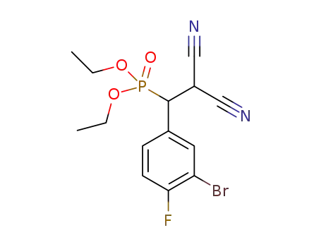 [1-(3-bromo-4-fluorophenyl)-2,2-dicyanoethyl]phosphonic acid diethyl ester