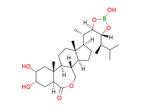 (22R,23R,24R)-2α,3α,22,23-tetrahydroxy-24-methyl-B-homo-7-oxa-5α-cholestan-6-one 22,23-boronate