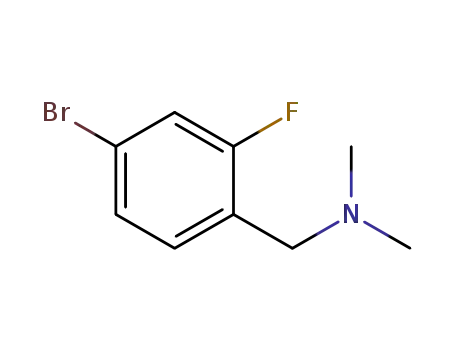 Molecular Structure of 1159976-88-1 (BenzeneMethanaMine, 4-broMo-2-fluoro-N,N-diMethyl-)