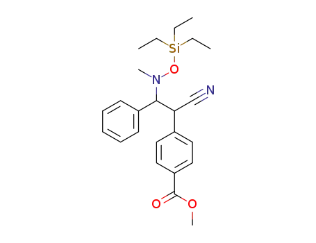 methyl 4-(1-cyano-2-(methyl((triethylsilyl)oxy)amino)-2-phenylethyl)benzoate