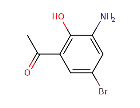 Molecular Structure of 70977-85-4 (1-(3-amino-5-bromo-2-hydroxyphenyl)ethanone)