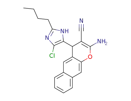 2-amino-4-(2-butyl-4-chloro-1H-imidazol-5-yl)-4H-benzo[g]chromene-3-carbonitrile