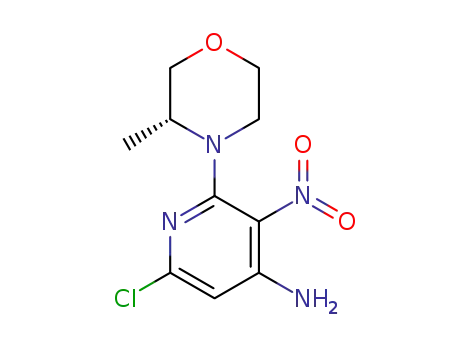 (R)-6-chloro-2-(3-methylmorpholino)-3-nitropyridin-4-amine