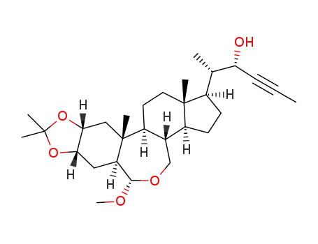 (22S)-22-hydroxy-2α,3α-isopropylidenedioxy-6α-methoxy-24-methyl-B-homo-7-oxa-5α-chol-23-yne