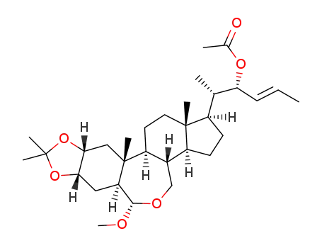(22R,E)-22-acetoxy-2α,3α-isopropylidenedioxy-6α-methoxy-24-methyl-B-homo-7-oxa-5α-chol-23-ene