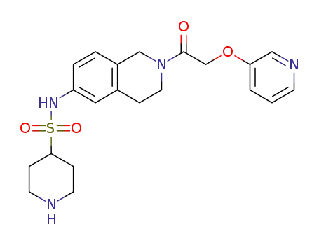 N-[2-[2-(3-pyridyloxy)acetyl]-3,4-dihydro-1H-isoquinolin-6-yl]piperidine-4-sulfonamide