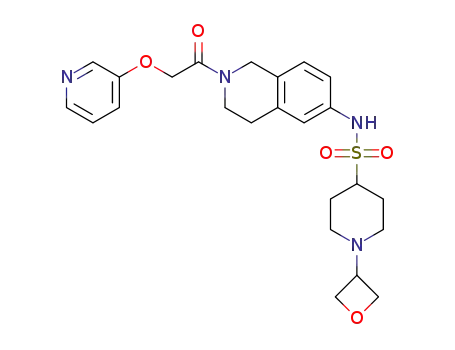1-(oxetan-3-yl)-N-[2-[2-(3-pyridyloxy)acetyl]-3,4-dihydro-1H-isoquinolin-6-yl]piperidine-4-sulfonamide