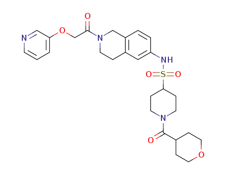 N-[2-[2-(3-Pyridyloxy)acetyl]-3,4-dihydro-1H-isoquinolin-6-yl]-1-(tetrahydropyran-4-carbonyl)piperidine-4-sulfonamide