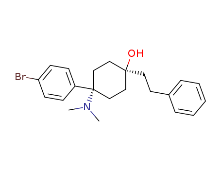 Cyclohexanol, 4-(4-bromophenyl)-4-(dimethylamino)-1-(2-phenylethyl)-, trans-(77239-98-6)