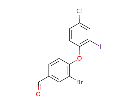 3-bromo-4-(4-chloro-2-iodophenoxy)benzaldehyde