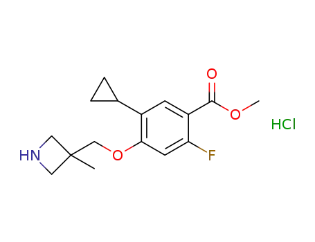 methyl 5-cyclopropyl-2-fluoro-4-((3-methylazetidin-3-yl)methoxy)benzoate hydrochloride