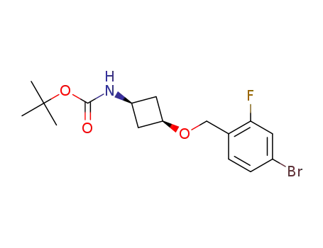 tert-butyl ((1S,3S)-3-((4-bromo-2-fluorobenzyl)oxy)cyclobutyl)carbamate
