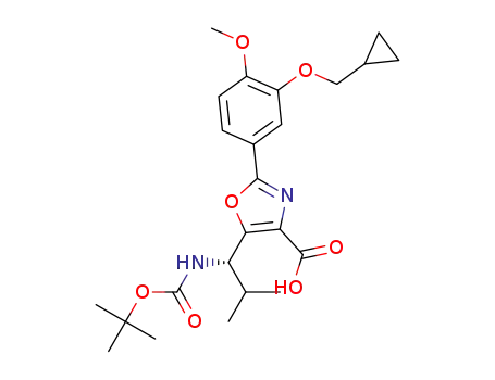 (S)-5-(1-((tert-butoxycarbonyl)amino)-2-methylpropyl)-2-(3-(cyclopropylmethoxy)-4-methoxyphenyl)oxazole-4-carboxylic acid