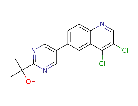2-(5-(3,4-dichloroquinolin-6-yl)pyrimidin-2-yl)propan-2-ol