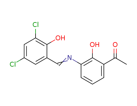 1-(3-((3,5-dichloro-2-hydroxybenzylidene)amino)-2-hydroxyphenyl)ethanone