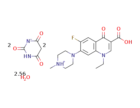 bis(pefloxacinium 2-thiobarbiturate) hydrate