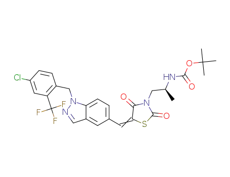 3-[(2S)-2-(tertbutyloxycarbonyl)aminopropyl]-5-({1-[4-chloro-2-(trifluoromethyl)benzyl]-1H-indazol-5-yl}methylidene)-1,3-thiazolidine-2,4-dione