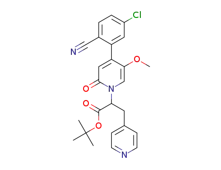 rac-tert-butyl 2-[4-(5-chloro-2-cyanophenyl)-5-methoxy-2-oxopyridin-1(2H)-yl]-3-(pyridin-4-yl)propanoate