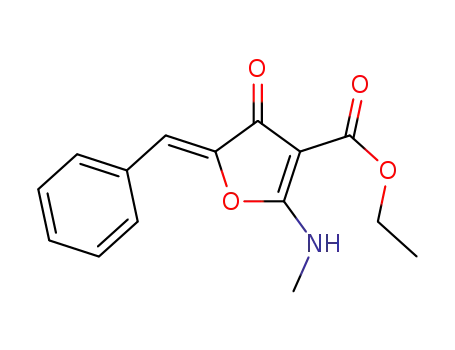 (Z)-ethyl 5-benzylidene-2-(methylamino)-4-oxo-4,5-dihydrofuran-3-carboxylate