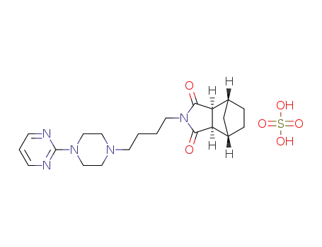 (3aα,4β,7β,7aα)-hexahydro-2-[4[4-(2-pyrimidinyl)-1-piperazinyl]butyl]-4,7-methano-1H-isoindole-1,3(2H)-dione sulfate