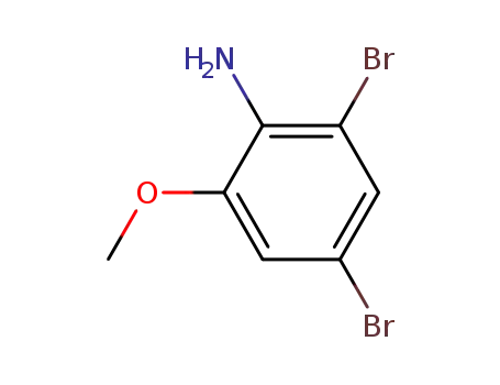 Molecular Structure of 88149-47-7 (BENZENAMINE, 2,4-DIBROMO-6-METHOXY-)